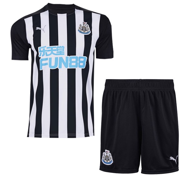 Camiseta Newcastle United Primera equipo Niños 2020-21 Blanco Negro